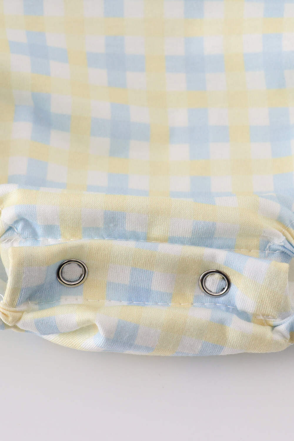 Boy’s Boutique Blue And Yellow Easter He Is Risen Applique Checkered Embroidered