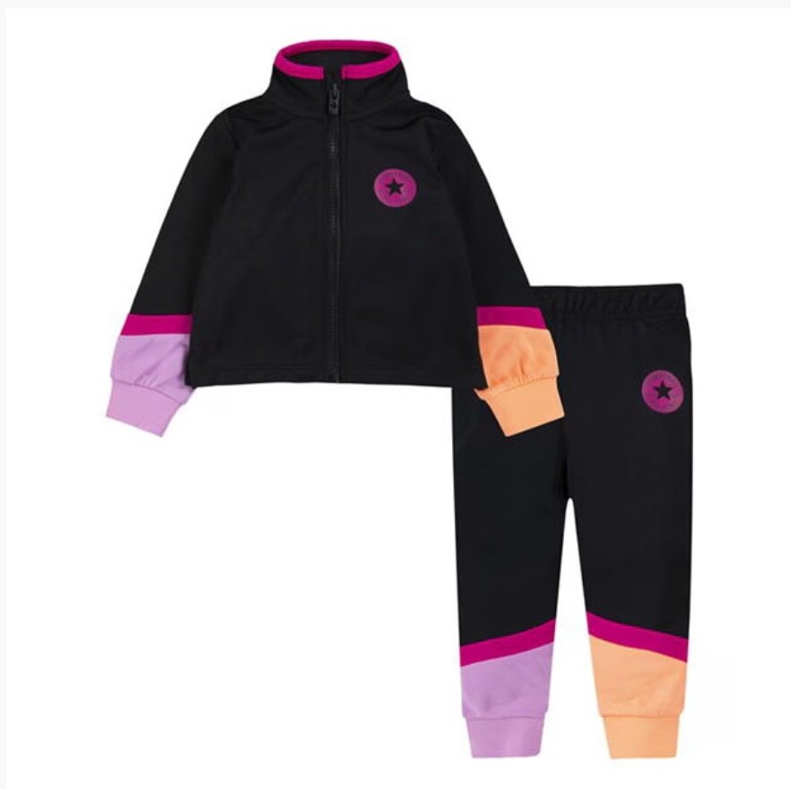 Converse All Star Official Baby Girls Poly Tracksuit 2 piece Set Size 24M new