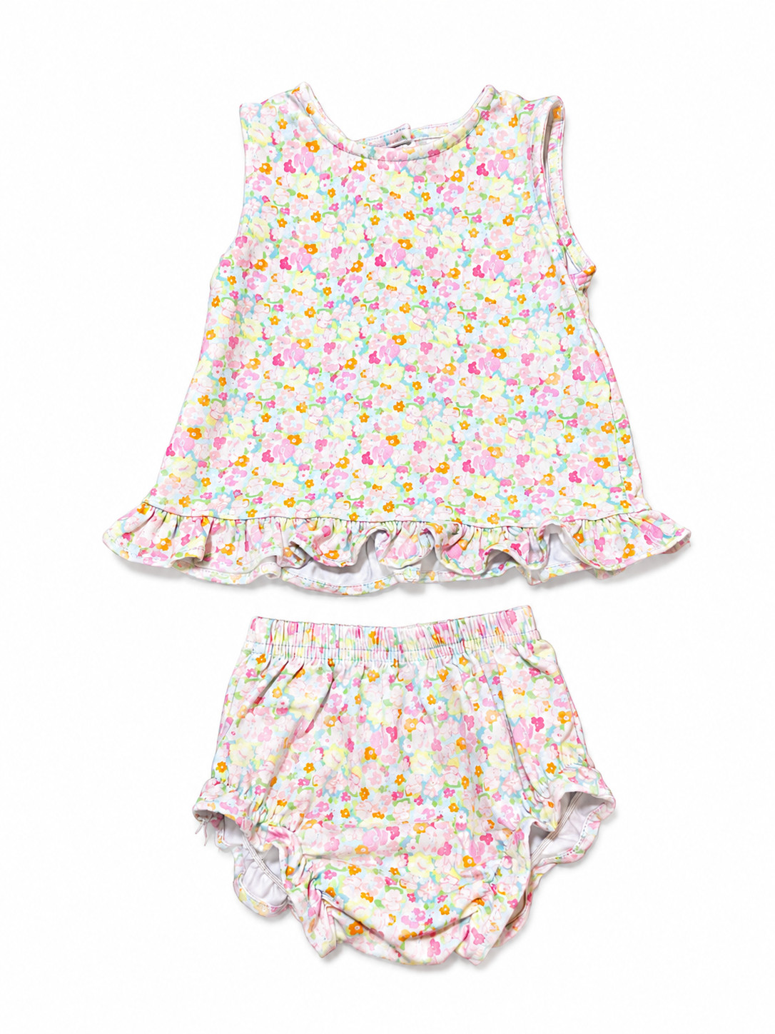 Stitchy Fish Floral Diaper Set 3-6 Months