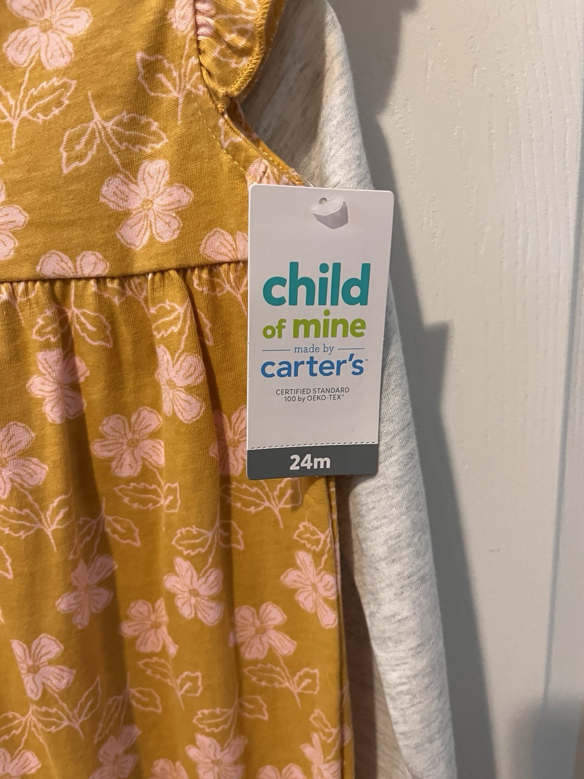 Baby Girls 24 mo ~ CARTERS Floral Pink Yellow Two Piece Romper Jumpsuit Outfit