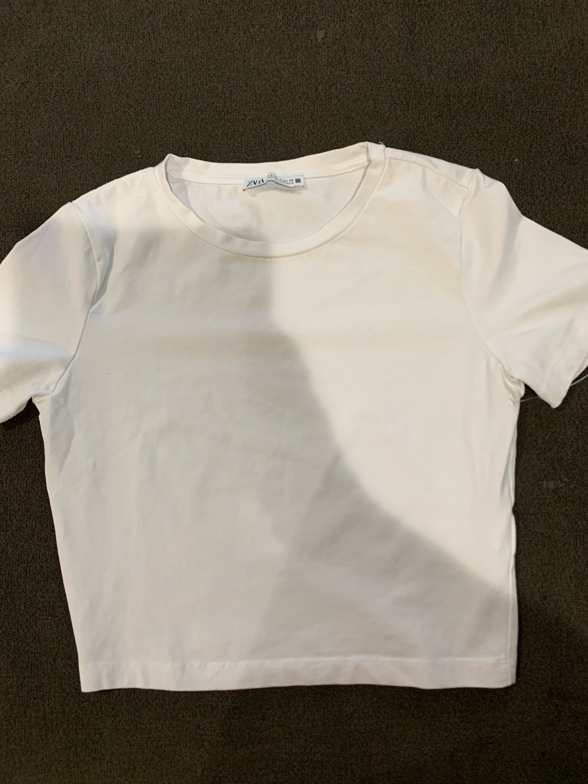 Zara Kids White Casual Tee Short Sleeve Round Neck T-Shirt Size 00015