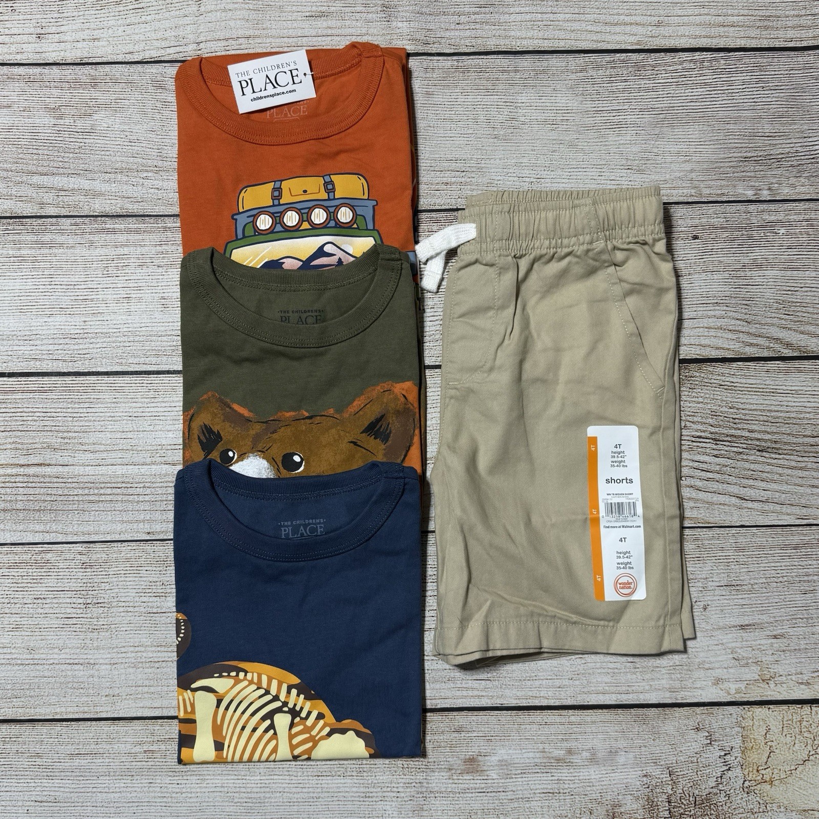 Toddler Boy Lot Size 4T. NWT! 4 Pieces For Spring And Summer. Colorful, Casual