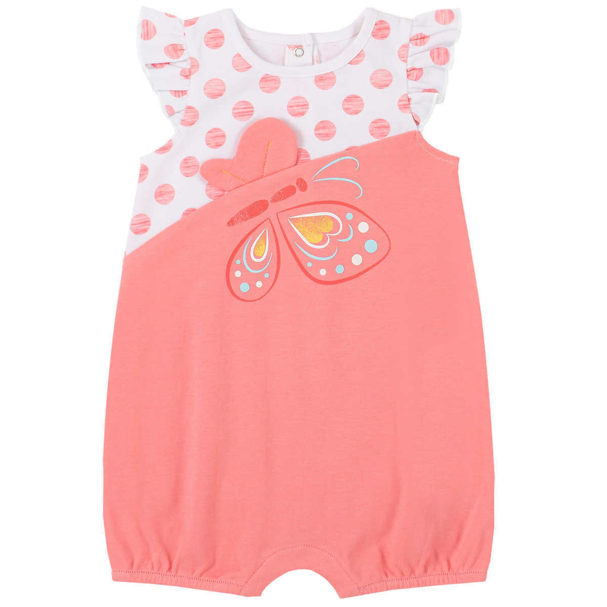 NEW! Kids Headquarters Girl’s Butterfly Print 3-piece Romper 3, 6, 9, 18, 24 M