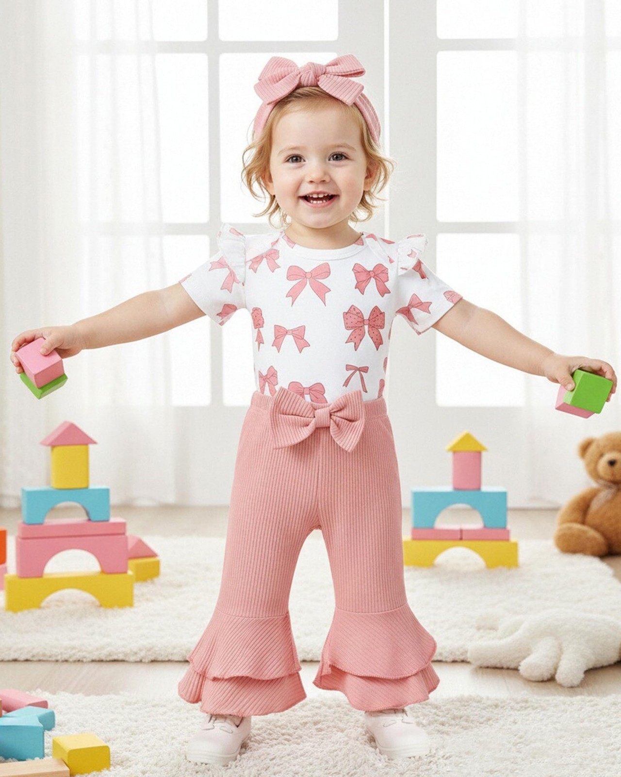 Renotemy Newborn Infant Baby Girl Clothes 0-3 Months Months, Pink
