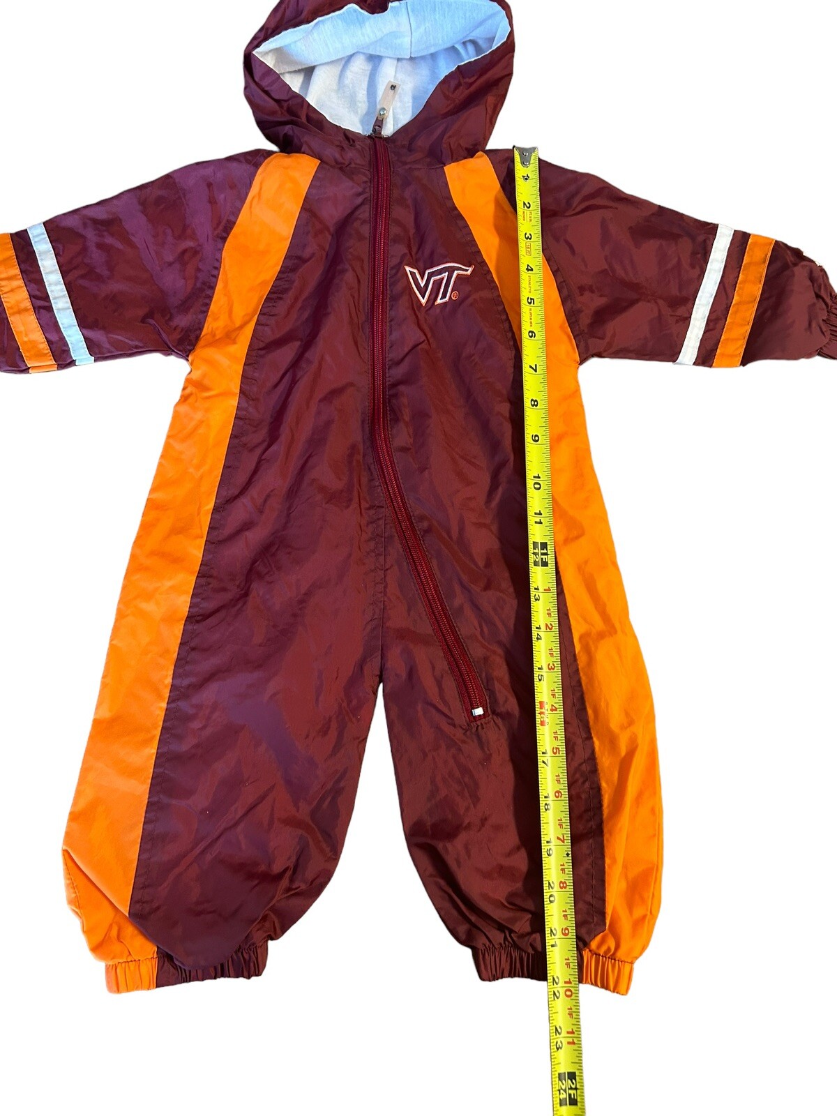 Virginia Tech VT Hokies Starter windbreaker Nylon Baby Zip Up Suit 3-6 Months