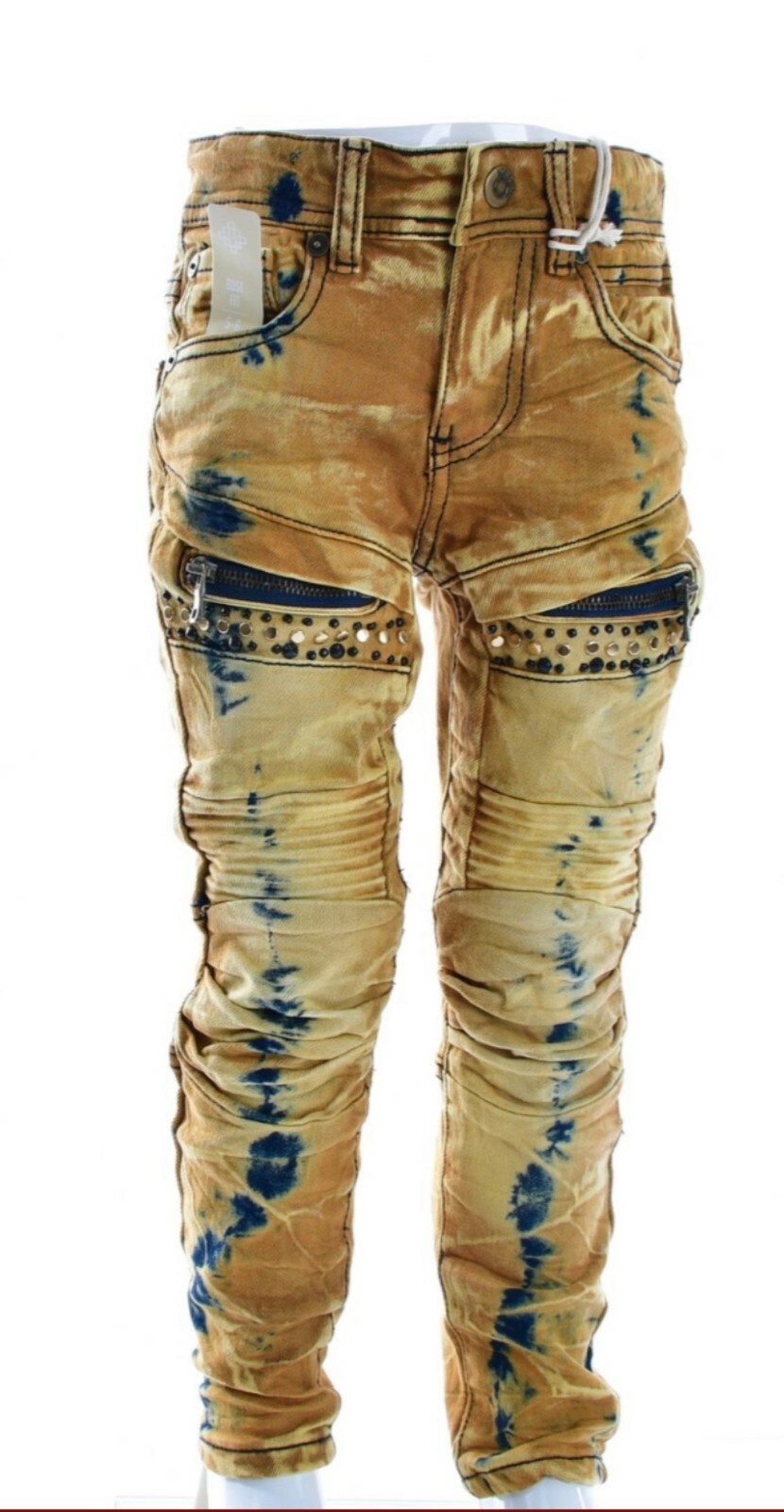 Toddler’s 8IGHTH DSTRKT tie dyed jeans with studs-timber
