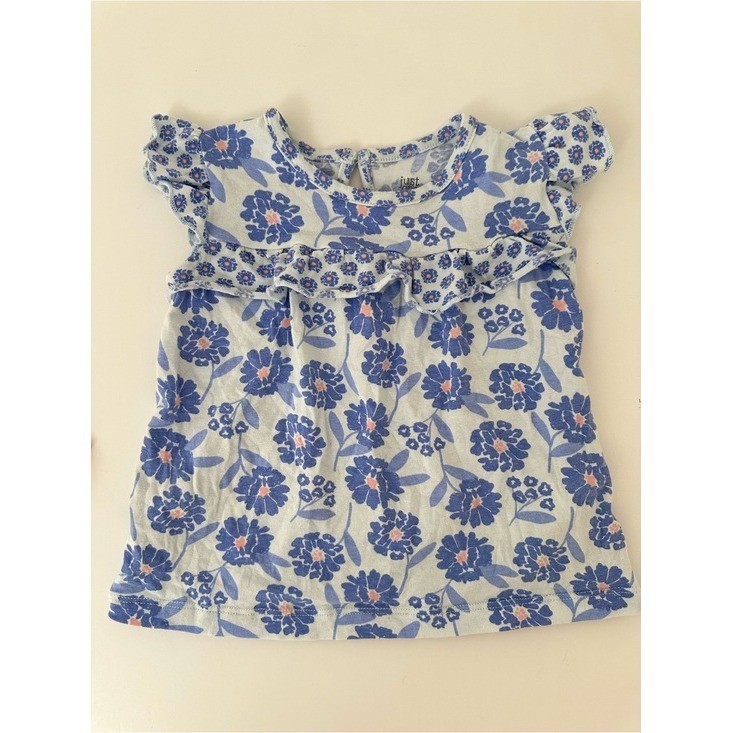 Baby Girls Floral & Stripe 4-Piece Matching Set – Pink, Blue, Orange Size 12M
