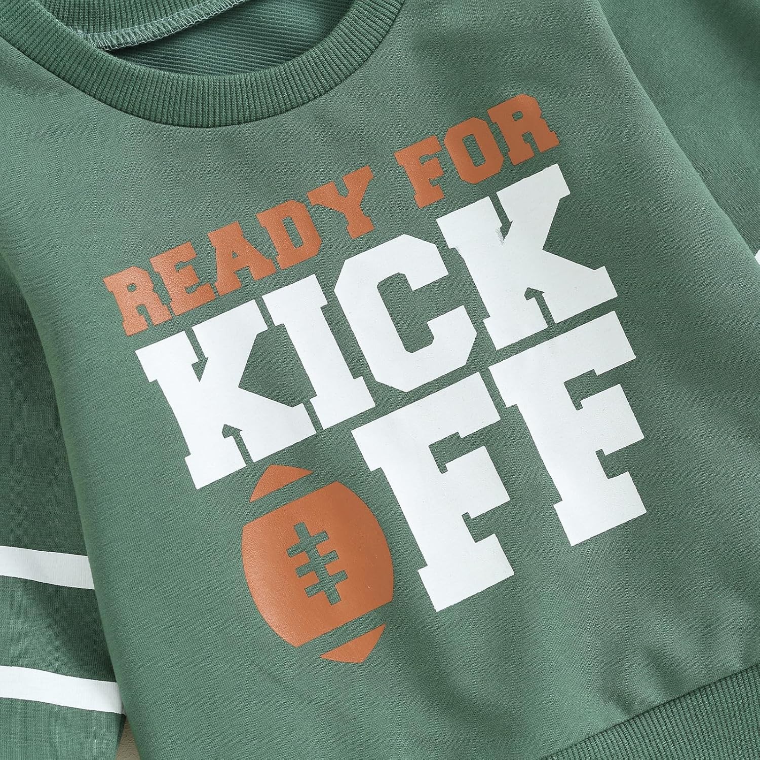 2PCS Toddler Baby Boy Fall Outfit Rugby Sweatshirt Long Sleeve Top + Solid Pants