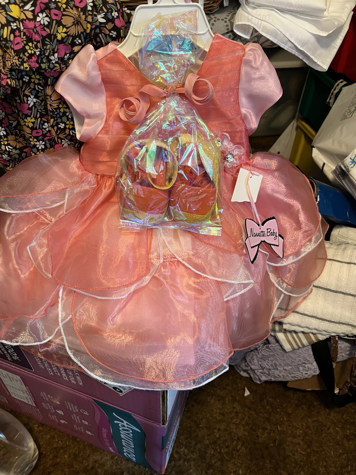 Beautiful Nannette Special Occasion 3 Pc Outfit Dress, & Panty, Shoes NWT 6-9 Mo
