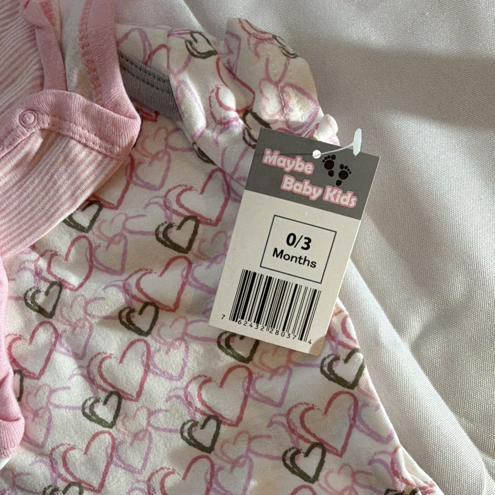 Maybe Baby Kids Girls 0-3M 5pc Cotton Jersey Short Sleeve Bodysuit Set elephant