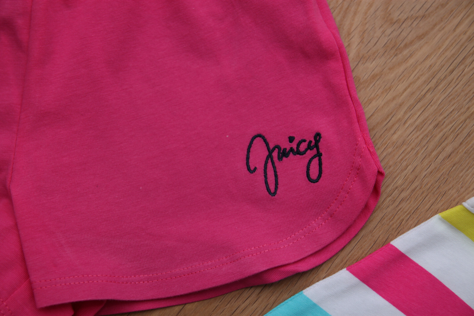 Juicy Couture Baby Girl Tank Top & Shorts Set~White, Aqua, Yellow, Pink & Orange