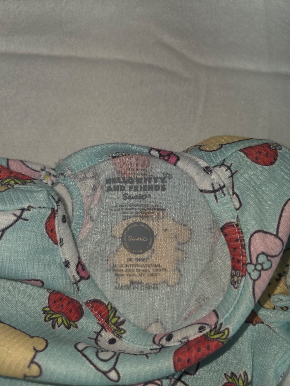 Baby girl clothes Dress 24 months Hello Kitty Mint Strwberry new with tag.
