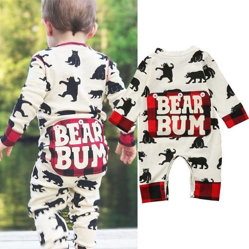 Cute Bear Newborn Baby Boys Girls Romper Tops Pants Jumpsuits Outfit Clothes Set