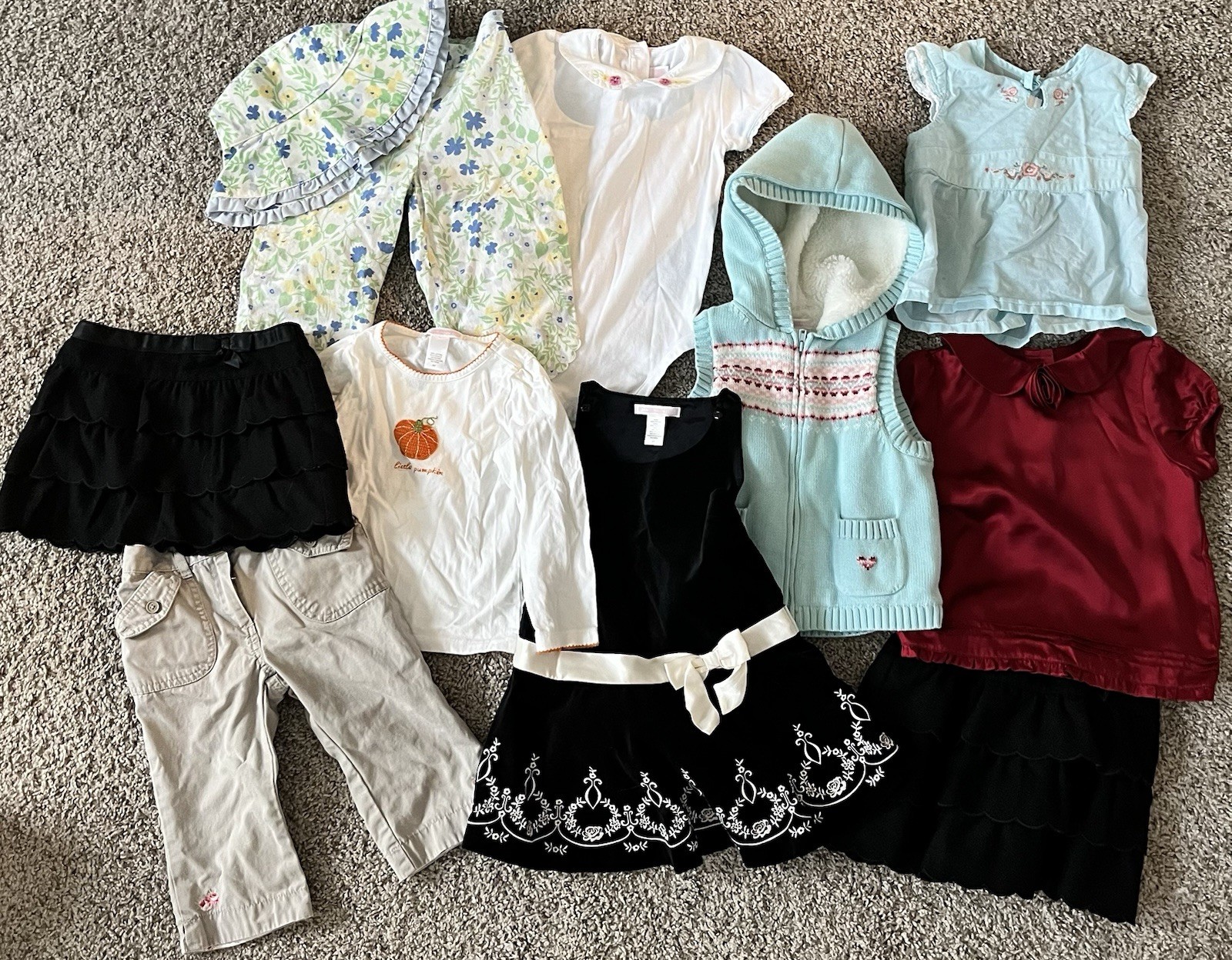 Huge Lot Janie And Jack Toddler Girls Clothing 11 Pieces Pants Shirts Dresses 2T