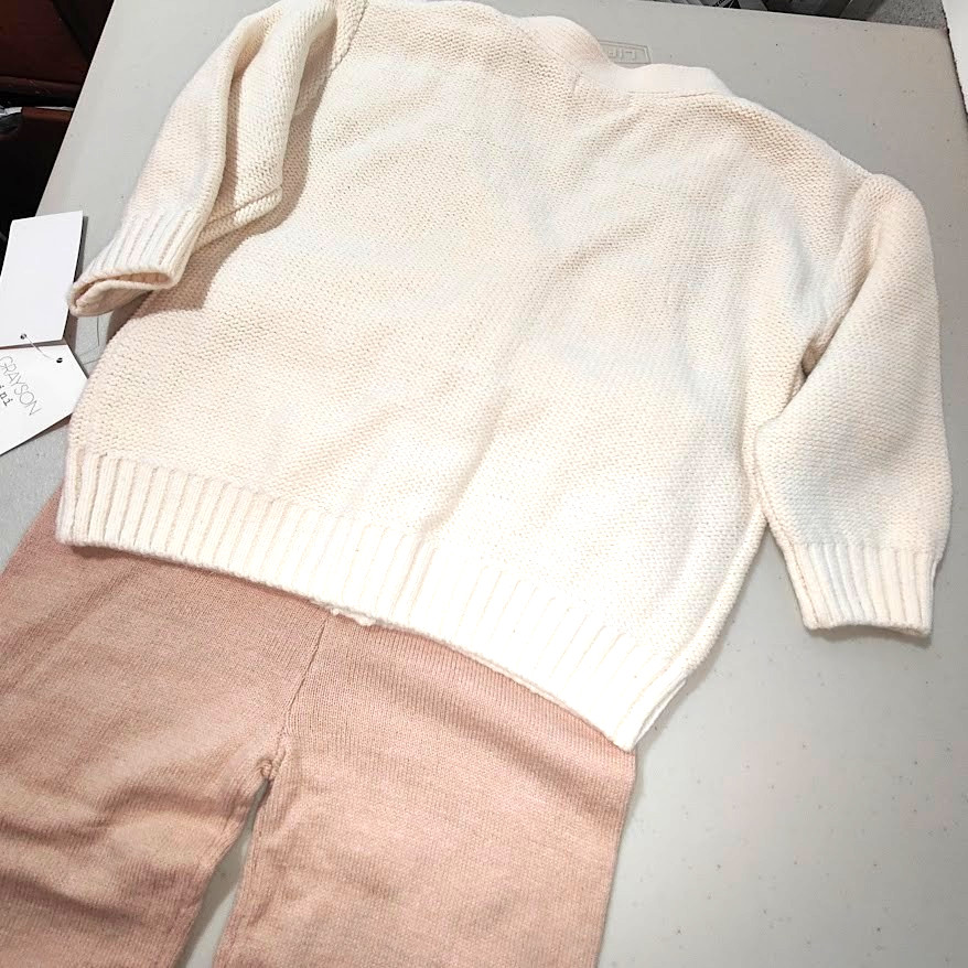 NEW Grayson Mini Baby Cable Cardigan Sweater + Joggers 18 Mo Infant Outfit