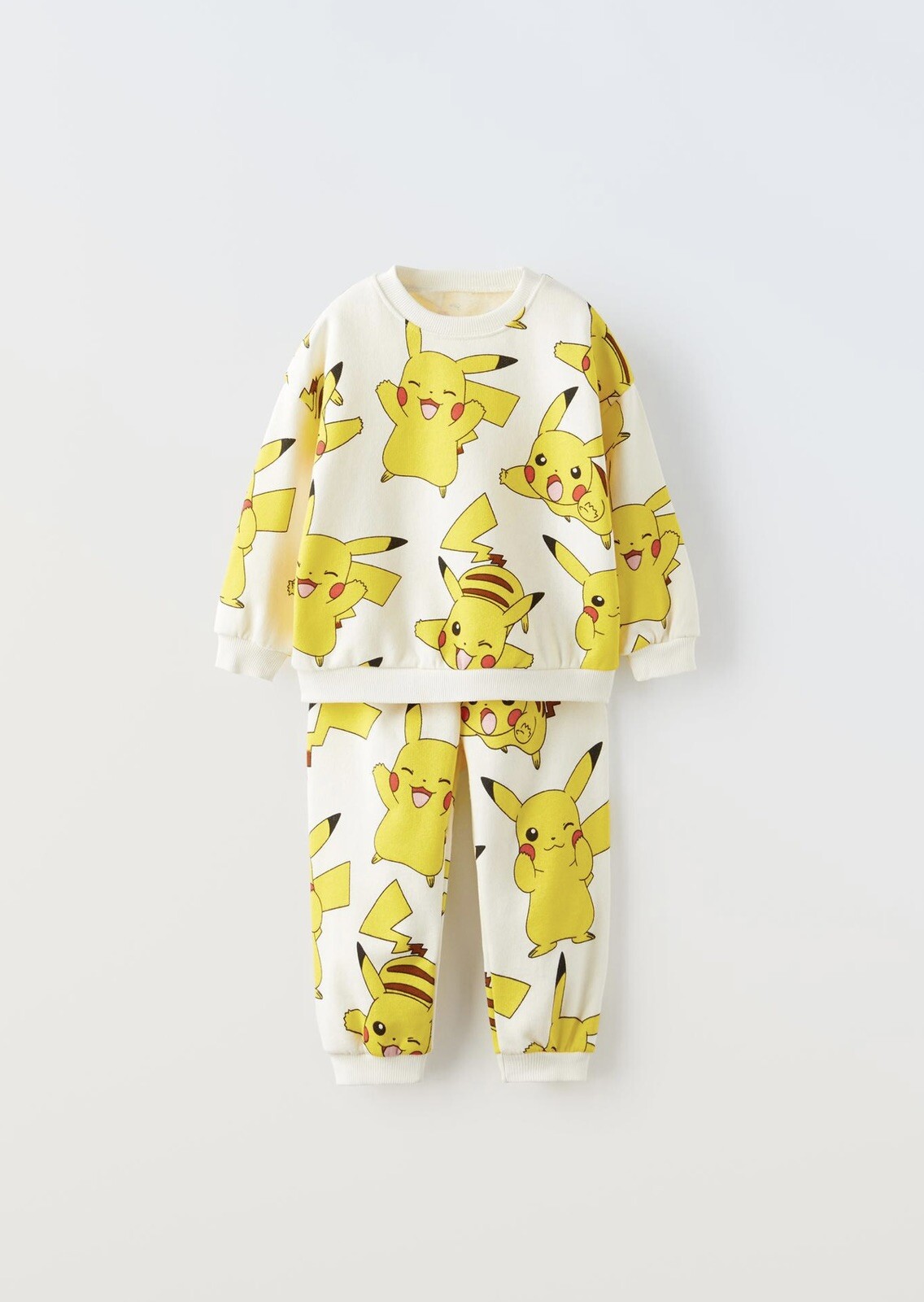 NWT ZARA PLUSH PIKACHU POKÉMON ™ SWEATSHIRT AND PANTS MATCHING SET