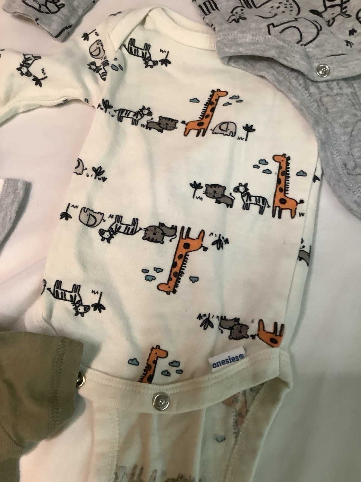 Baby Clothes New Born Boys Mixed Lot Gerber Onsies 6 Hats Lion Webok By Reebok