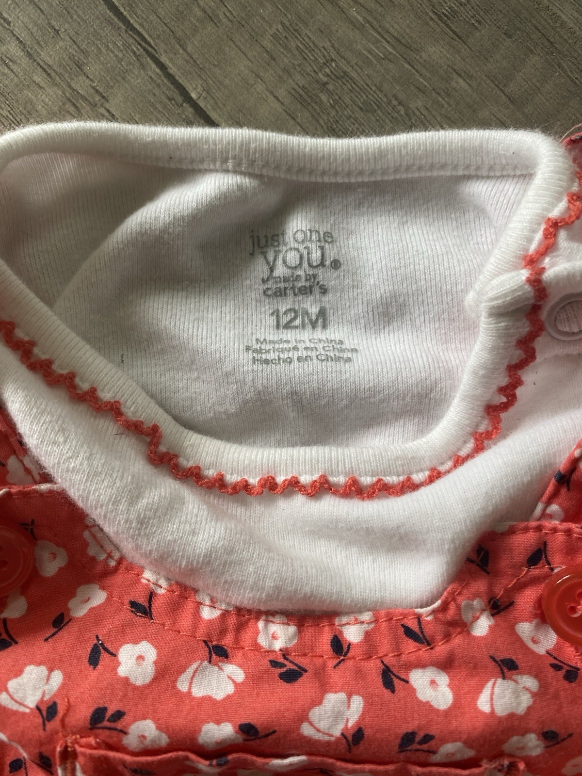 Just One You by Carter’s 2-Piece Girls Outfit Set Floral Overall & Bodysuit 12M