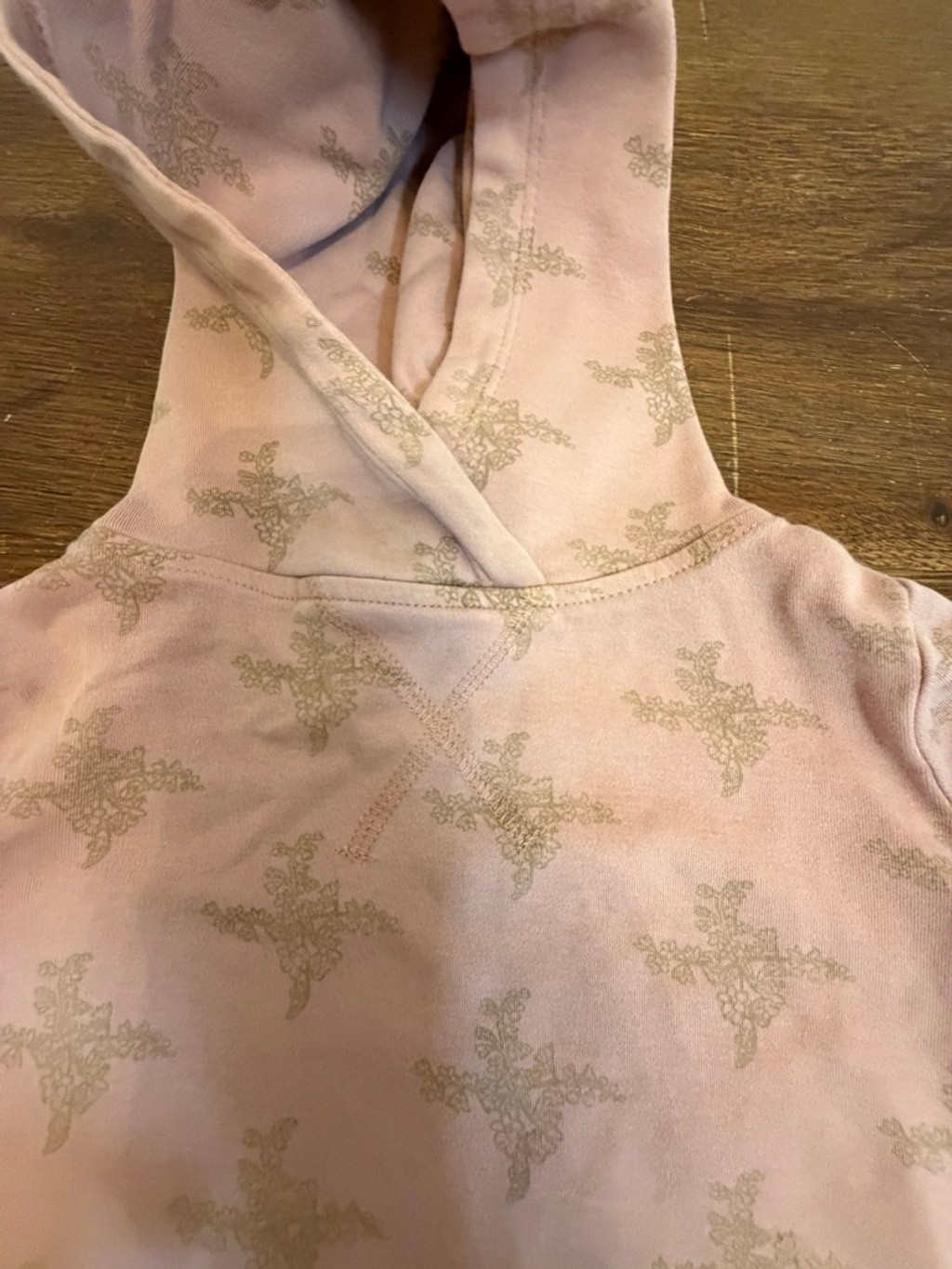 Kate Quinn 18-24M Organic Cotton Hoodie Jogger Set Mauve Boho Print