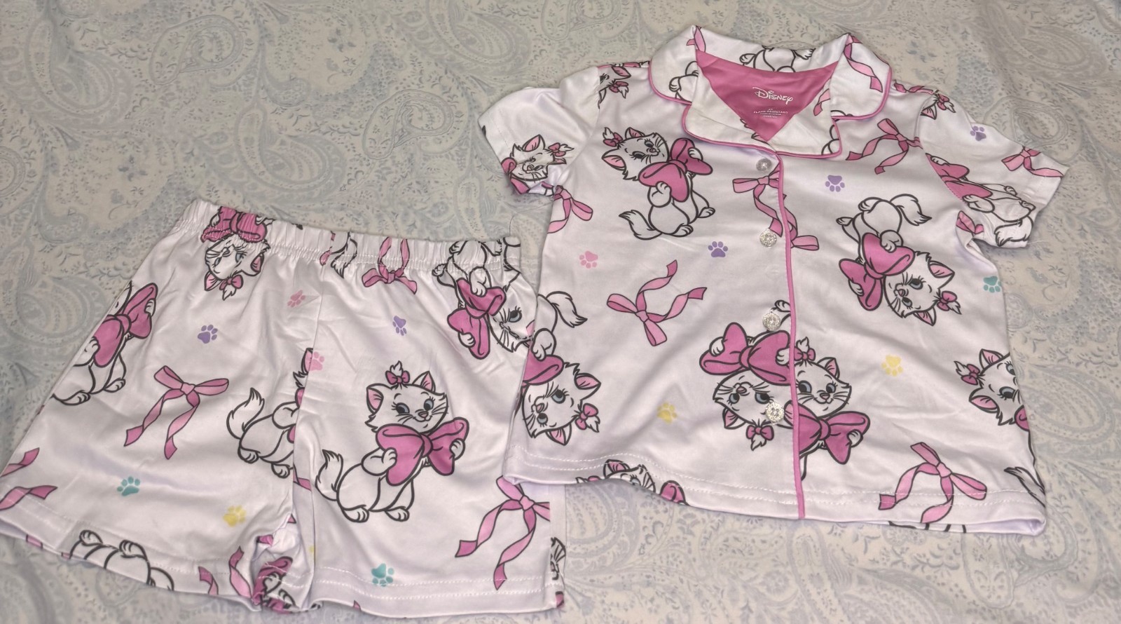 Marie The Aristocats Toddler Button Down Pajama Set