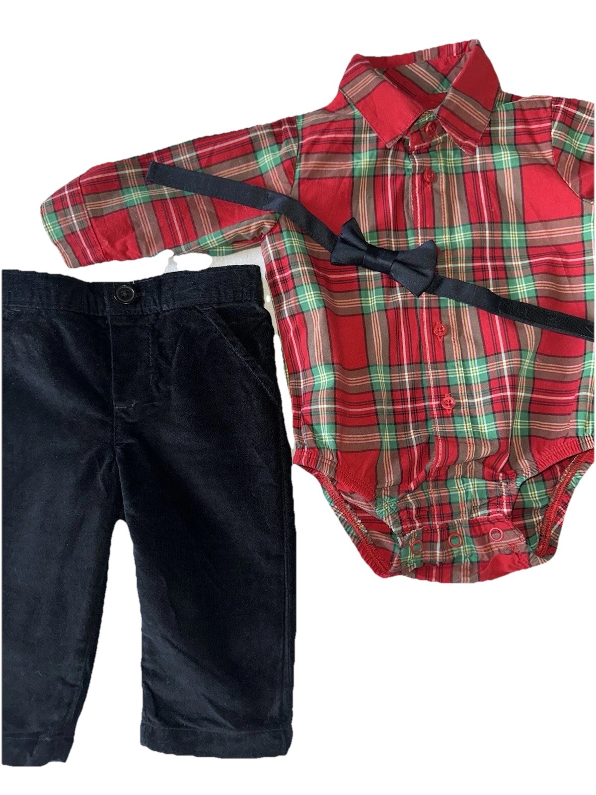 Baby Boy Special Occasion 3-Piece Outfit Suit Bow Tie Sz 3M EXCELLENT Condition!