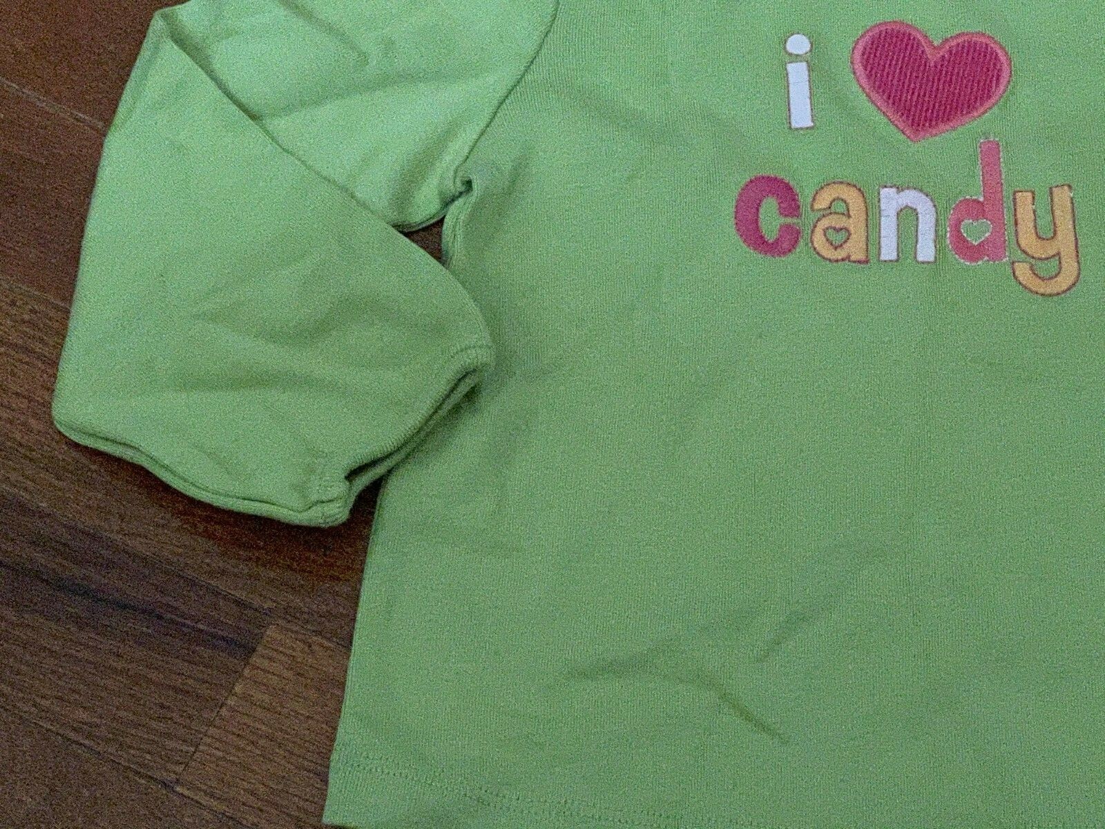Gymboree Girls Little Hearts I Love Candy Top and Denim Heart Skirt Size 2 2T