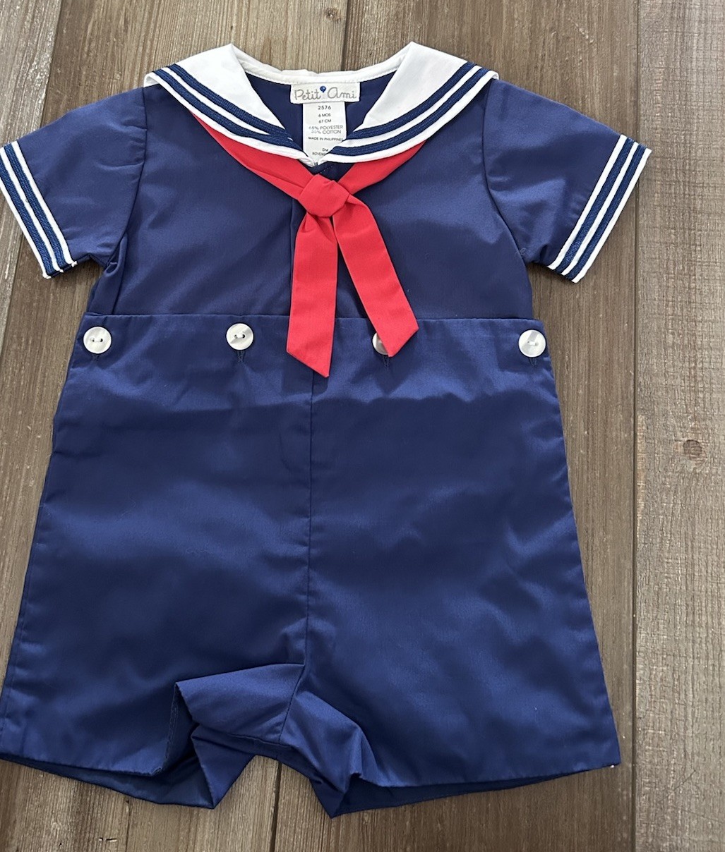 Petit Ami Navy Nautical Baby Girls Boys Sailor Outfit 6 Months