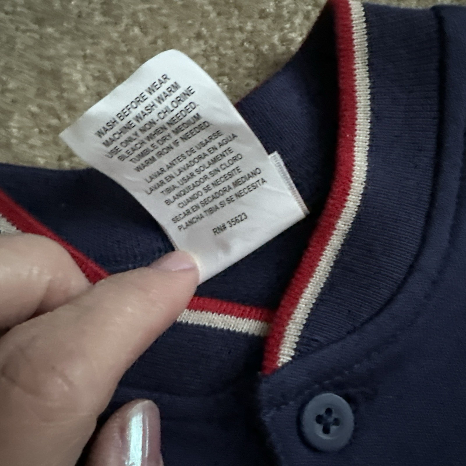 Vintage 90s Y2K Baby Boy Carters 1 Piece Blue Outfit Sweats Size 9-12 Months
