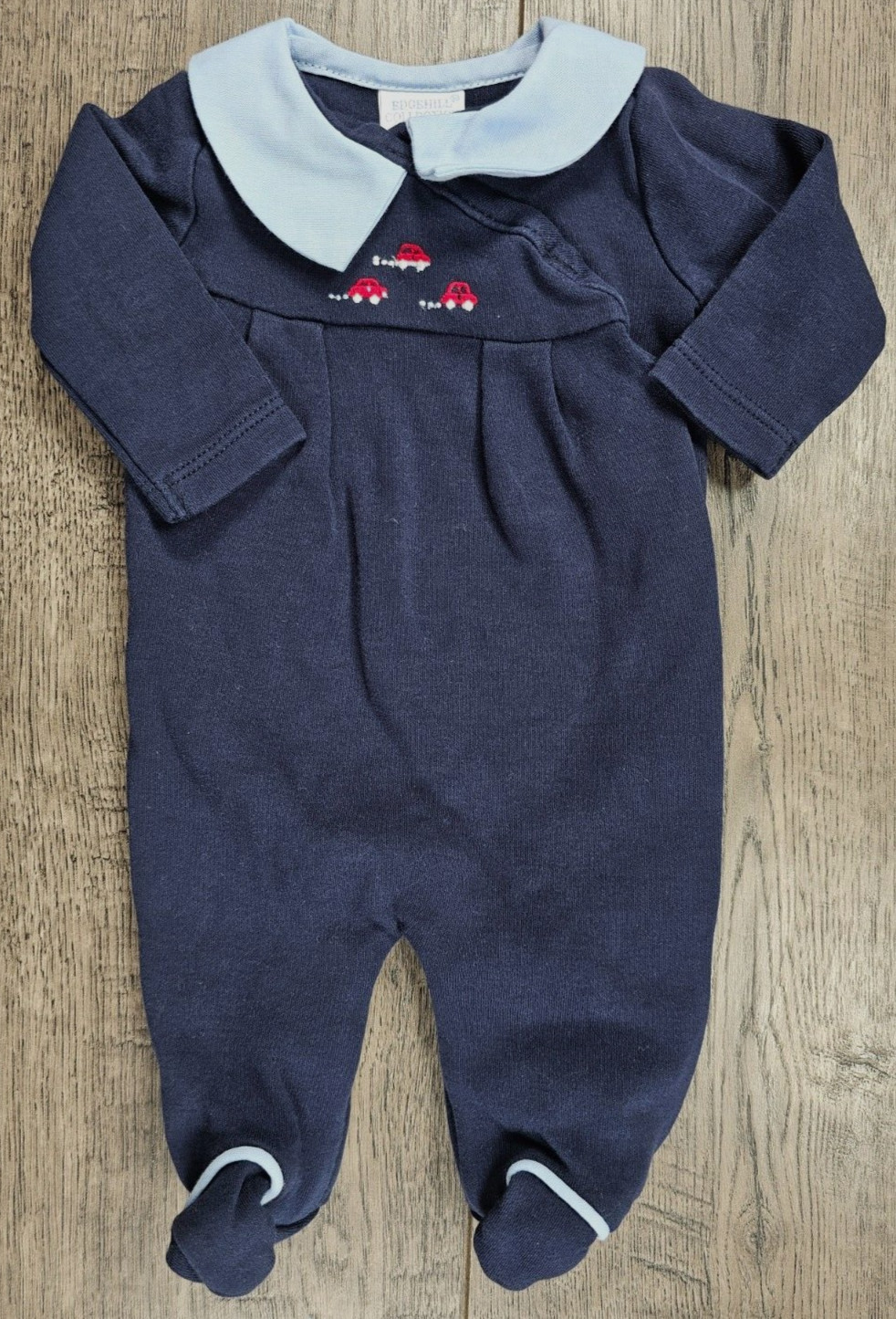 Baby Boy Clothes Edgehill Collection Preemie Blue Little Cars Footed Outfit
