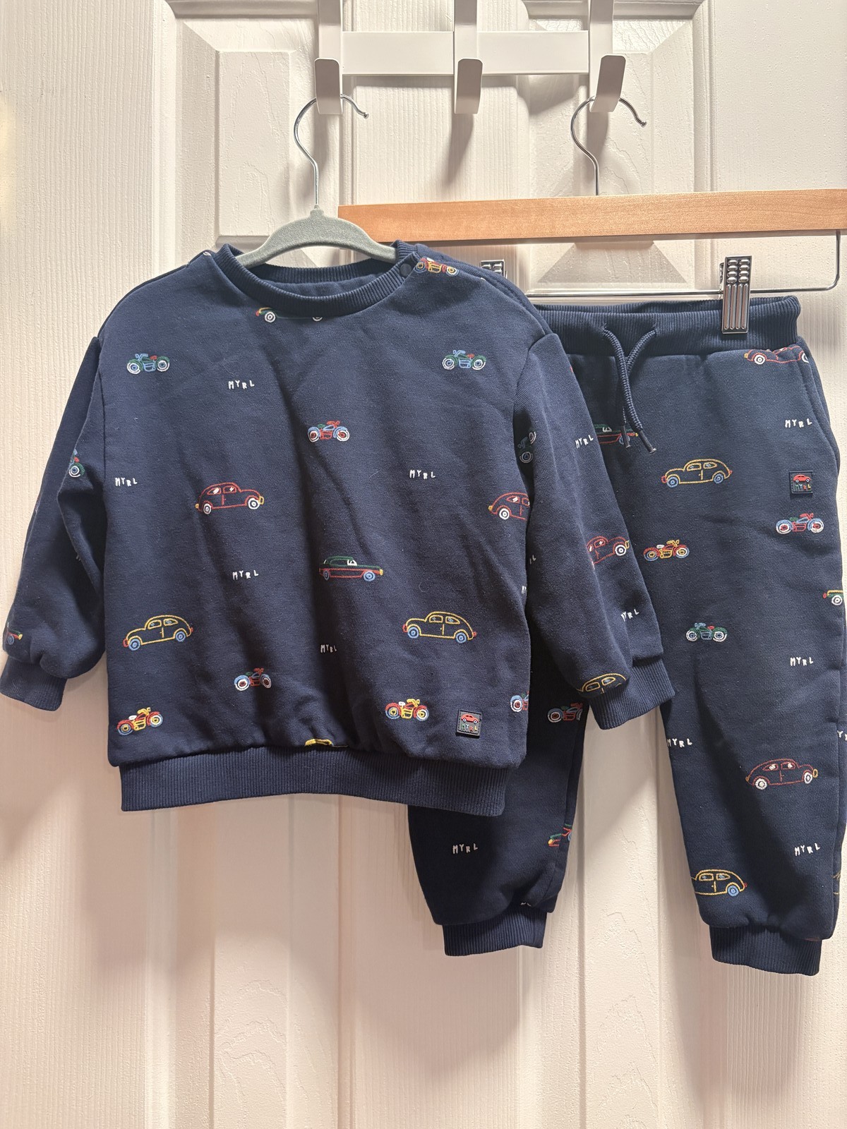 Mayoral Baby Boy Navy Blue Cotton Pull On Pants Trousers 18 Months