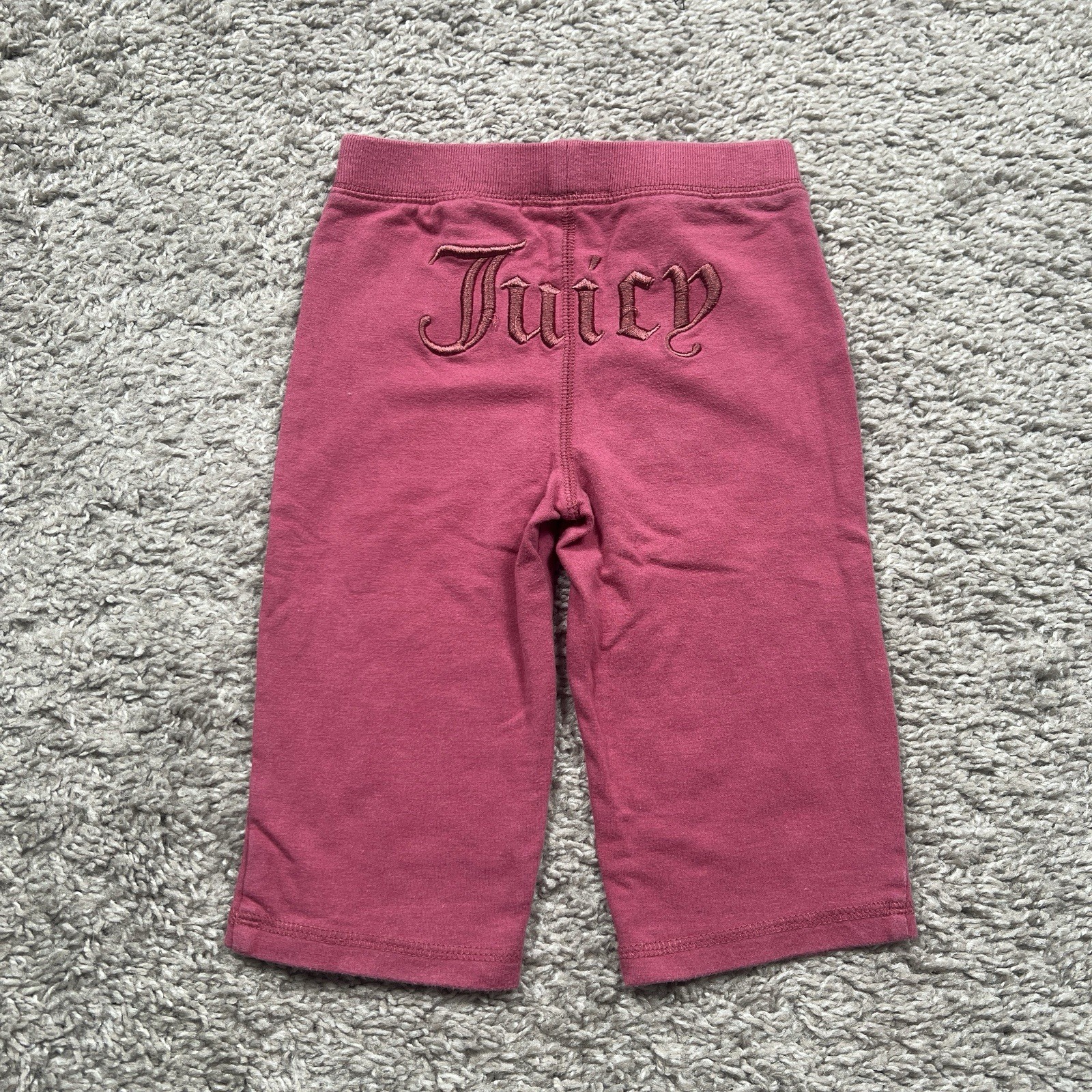 Juicy Couture Infant Baby Girl Sweat Pants Backside Spellout Logo Pink 12 Months