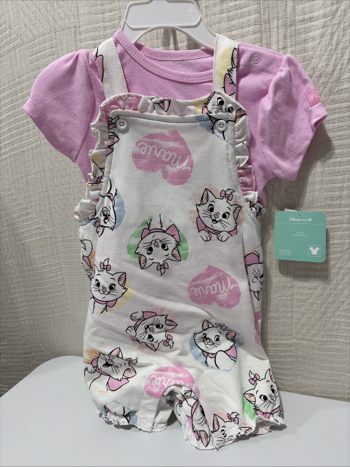 NEW! Disney Baby Marie The Cat 2 Piece Romper /24 Months