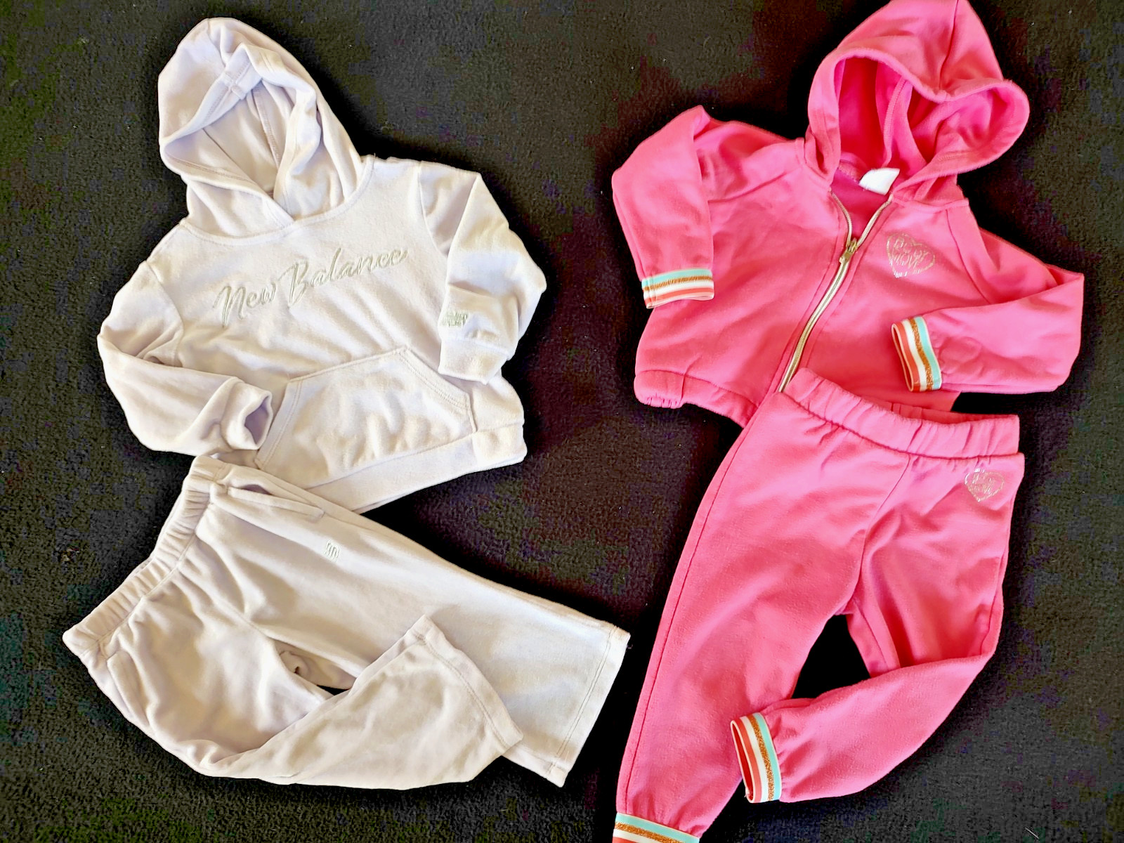 (2 sets)-18mo Girls New Balance & Body Glove Track suit Sweat Pant sets