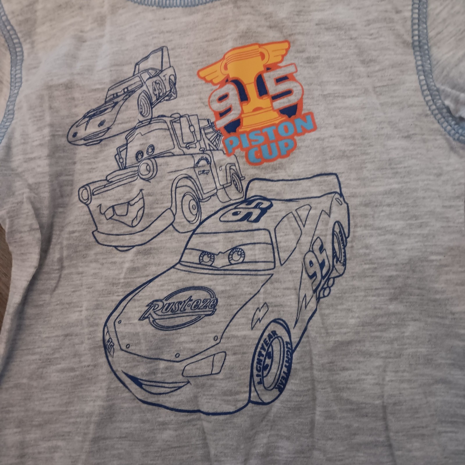 Disney Pixar Cars Lightning McQueen Vintage Denim Jean Jacket Pants Shirt 12 M