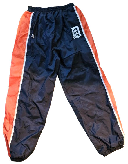 Detroit Tigers Jacket and Pants Set Nylon Outfit Youth Size 7 Warm Up Track Suit