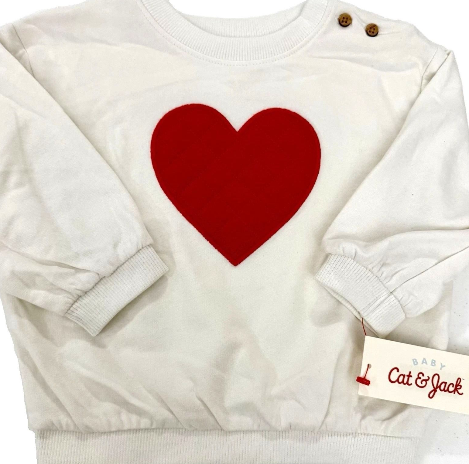 CAT & JACK Heart Fleece 2 Piece Outfit Set TODDLER SIZE 18 MONTHS UNISEX NEW