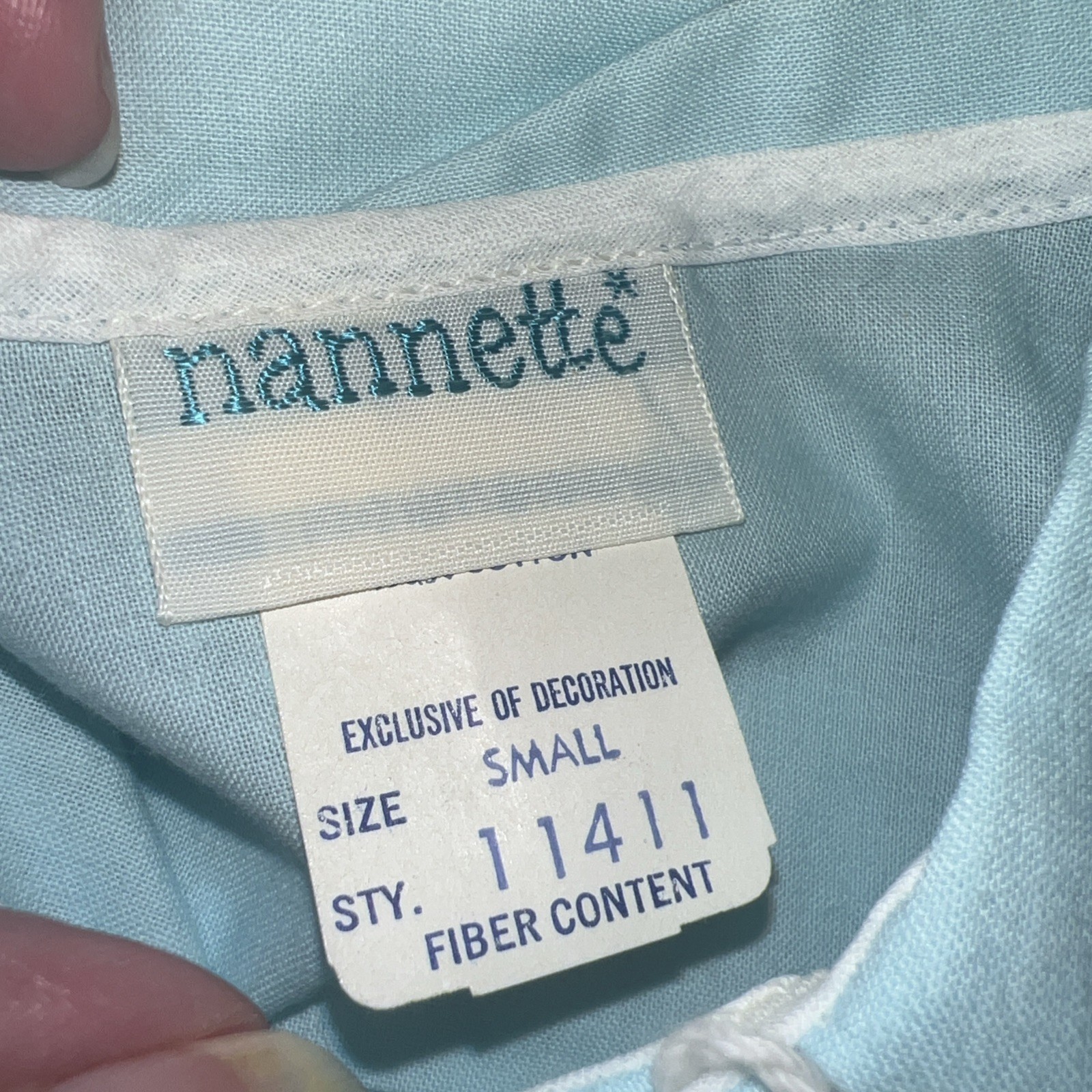 Vintage New With Tags Nannette Baby Blue Short Set