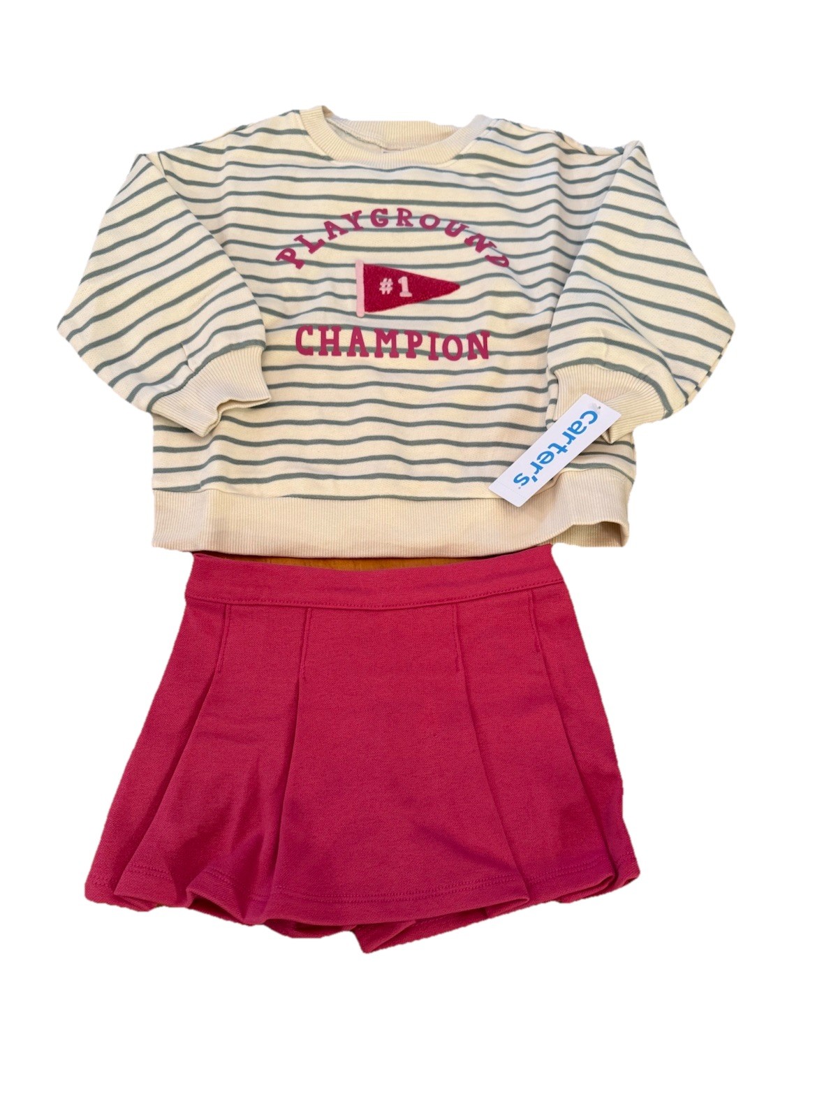 Carter’s 2T Girls Play Set – Sweatshirt And Skorts NWT