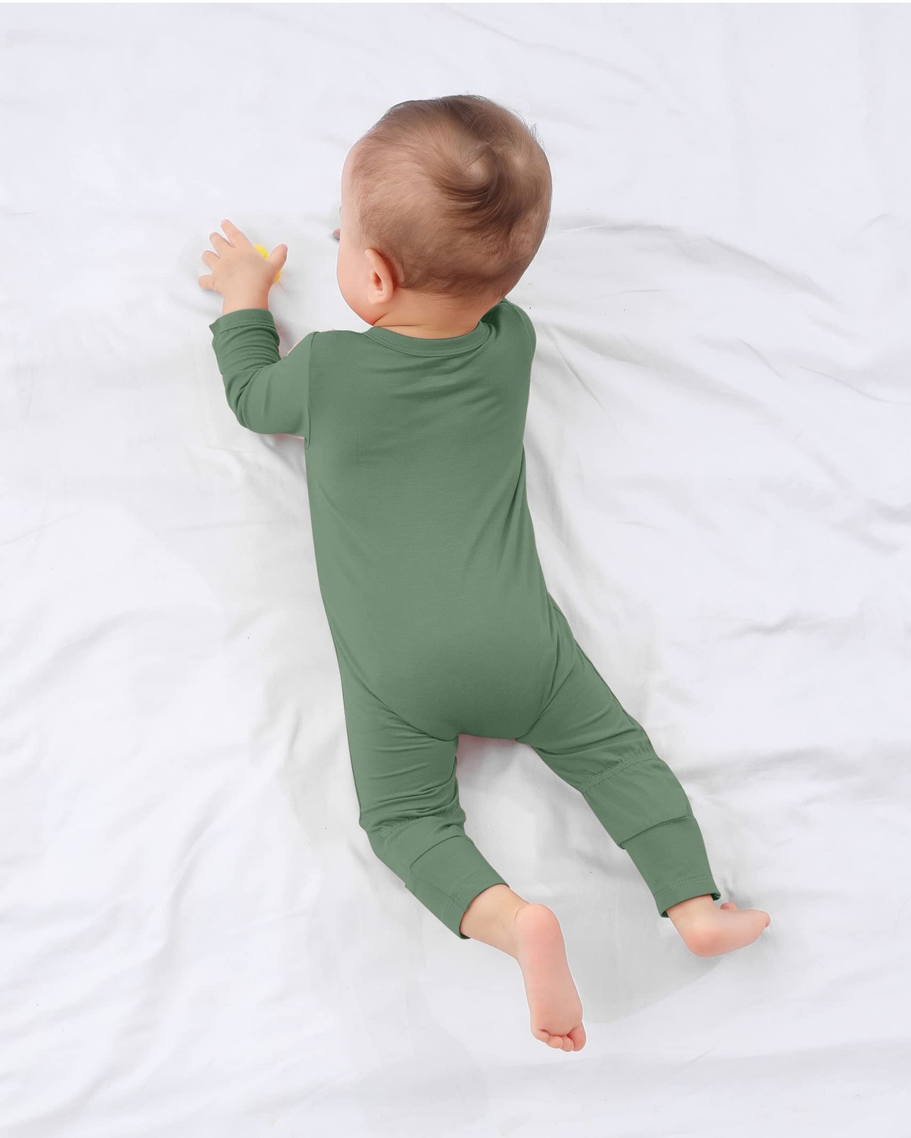 GUISBY Baby Boy Girls Footless Snug Fits Sleepers, Rayon Long Sleeve with Mit…