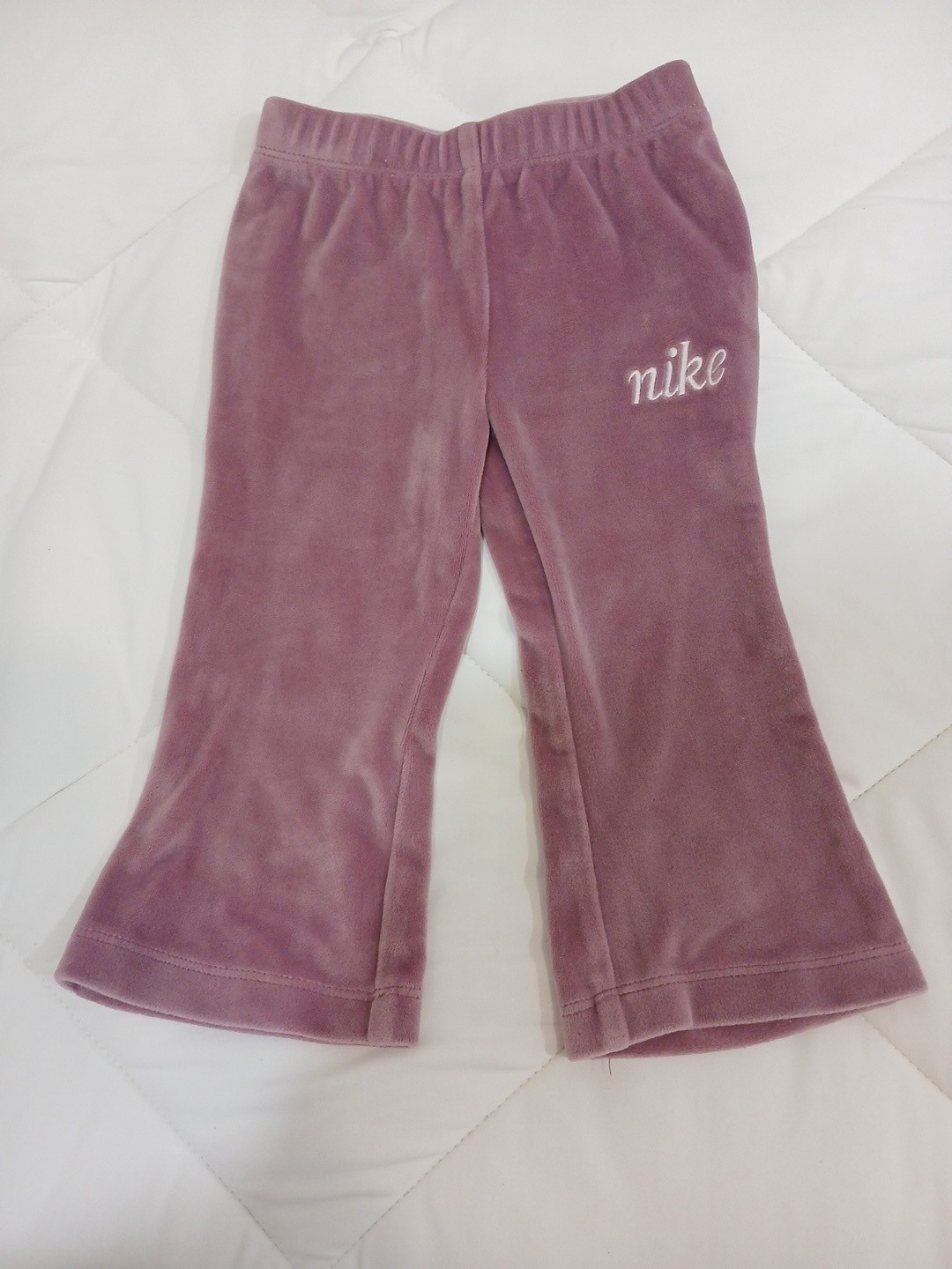 Nike Baby Girl 18 Months Purple Velour Outfit Set Hoodie Pants Soft Y2K Flare