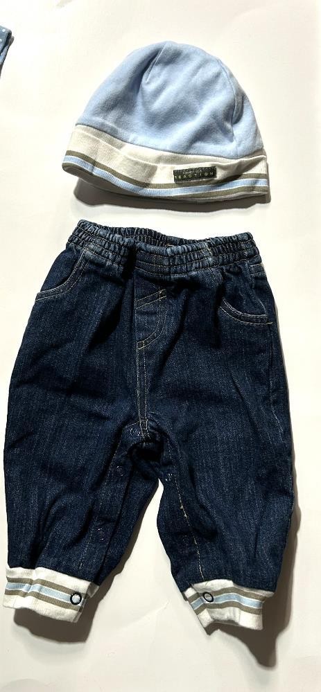 Bundle Baby Boys Clothing 6 – 9 M – Jeans, One Piece, Sweats, Tops, – 6 Pieces