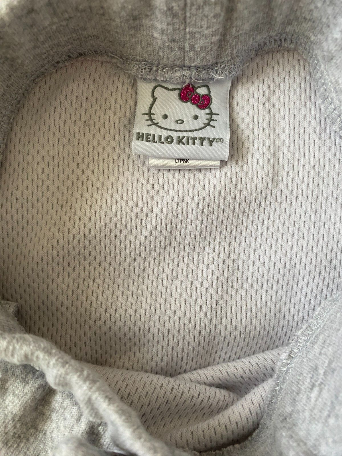 HELLO KITTY TODDLER GIRLS PINK TOP GRAY JOGGER PANT 2 PC OUTFIT ~ 18 MTHS