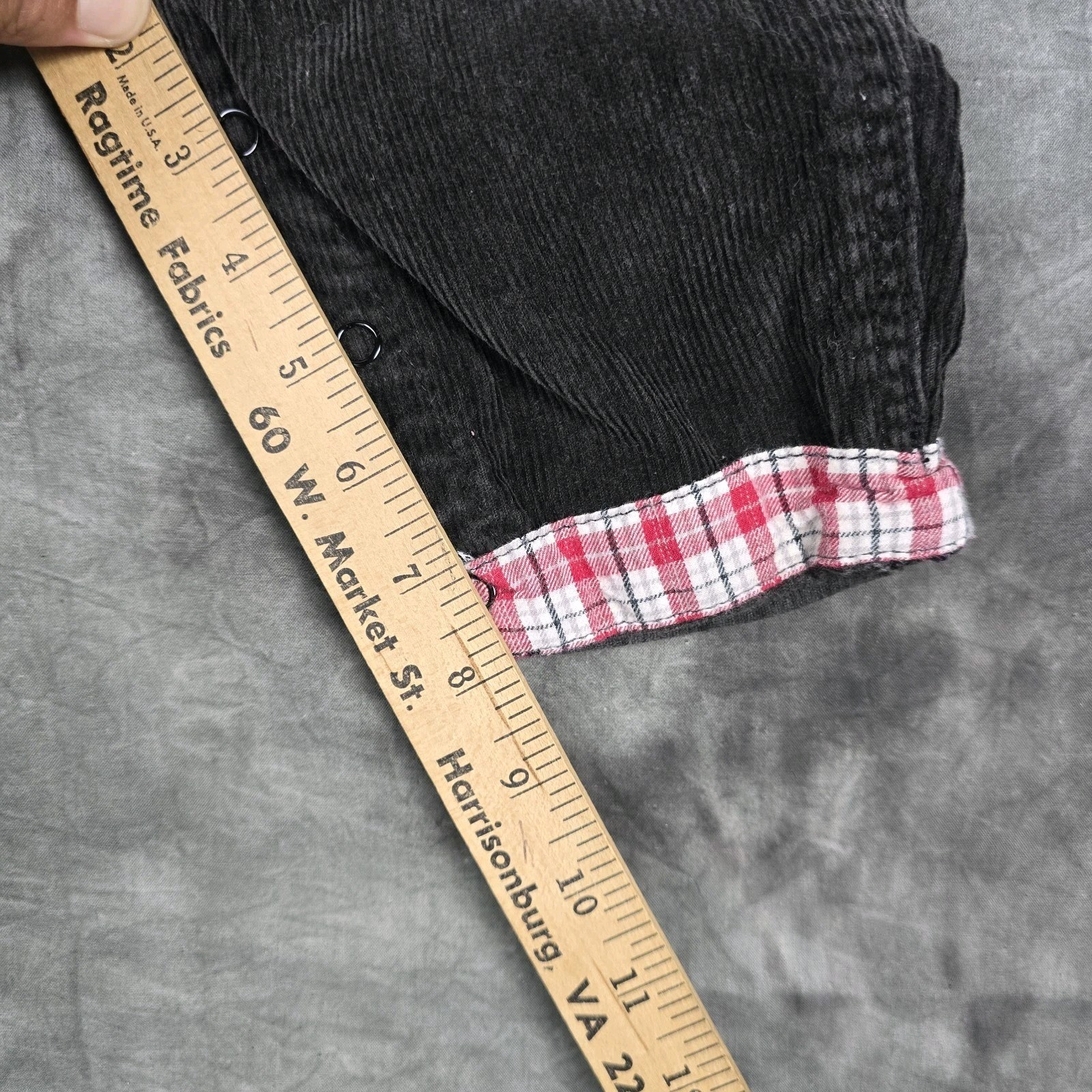 Vintage Winnie the Pooh Overalls Shirt Set Sz 12M Corduroy Disney Flannel Plaid