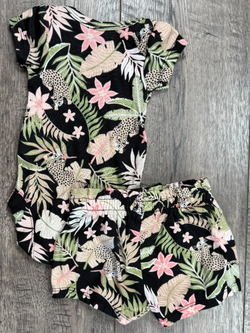 Baby Girl Clothes Bundles Place Preemie Newborn to 7lbs 2pc Jungle Outfit
