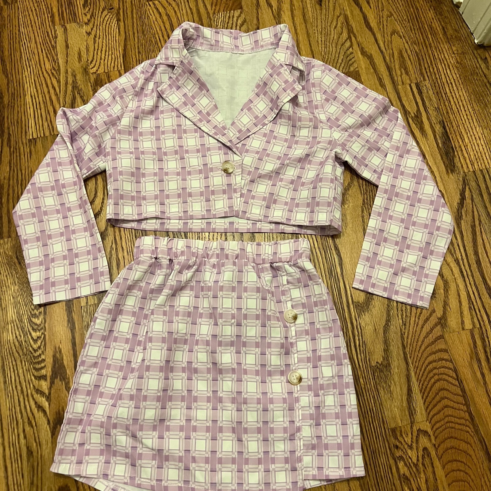 Toddler Girls Skirt Set with Mini Skirt and Blazer Parisan Costume 3-4 years