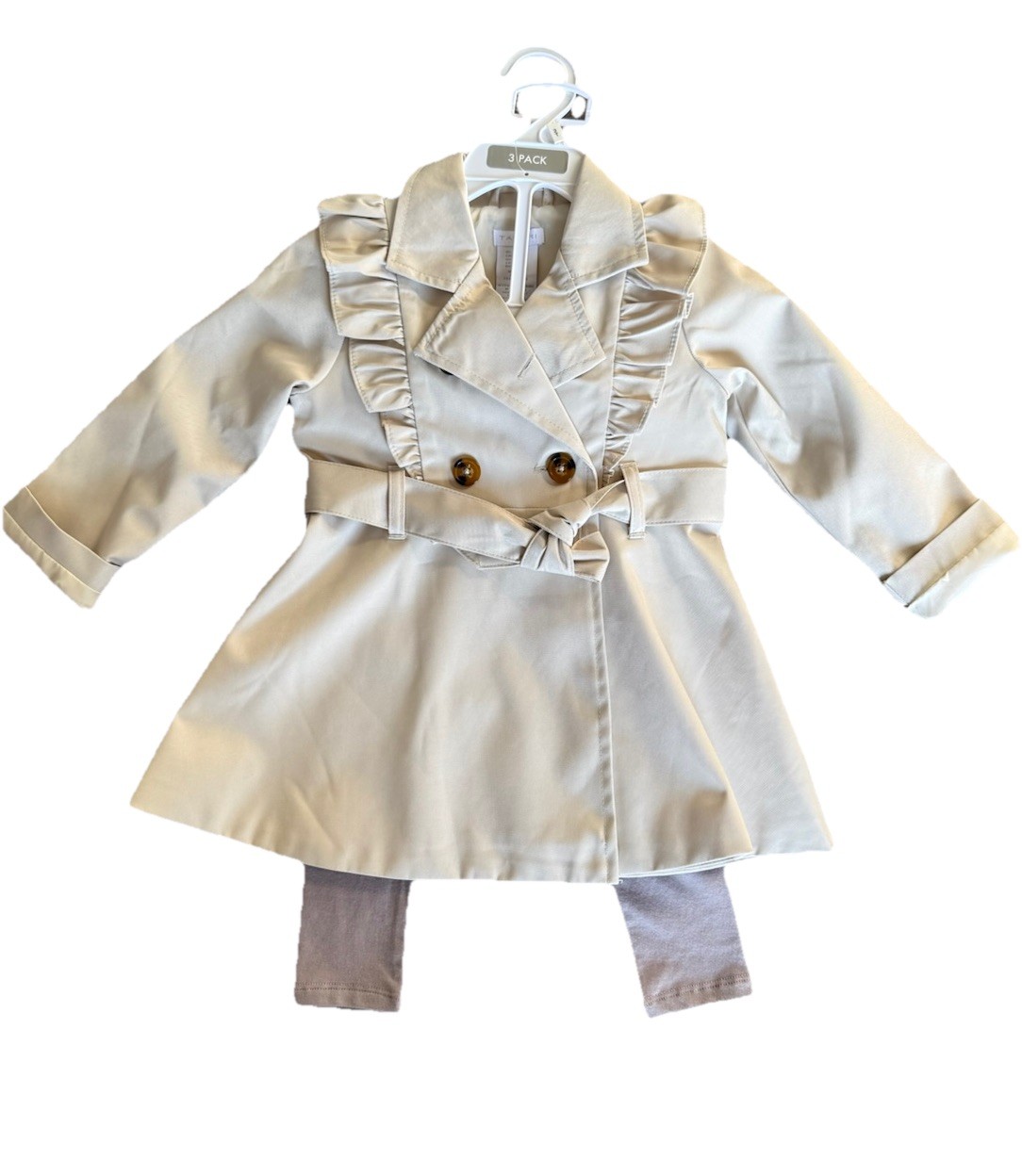 T Tahari 3 Piece Set Baby 1-2 Years Coat Pants Shirt Holiday Holly Berries Sweet