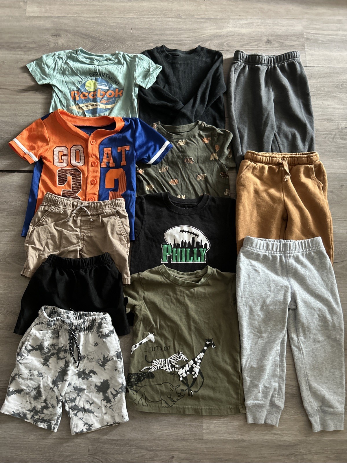 Toddler Boys Clothing Lot, Size 3T, 12 Items, Carter’s, CP Athletics, Reebok