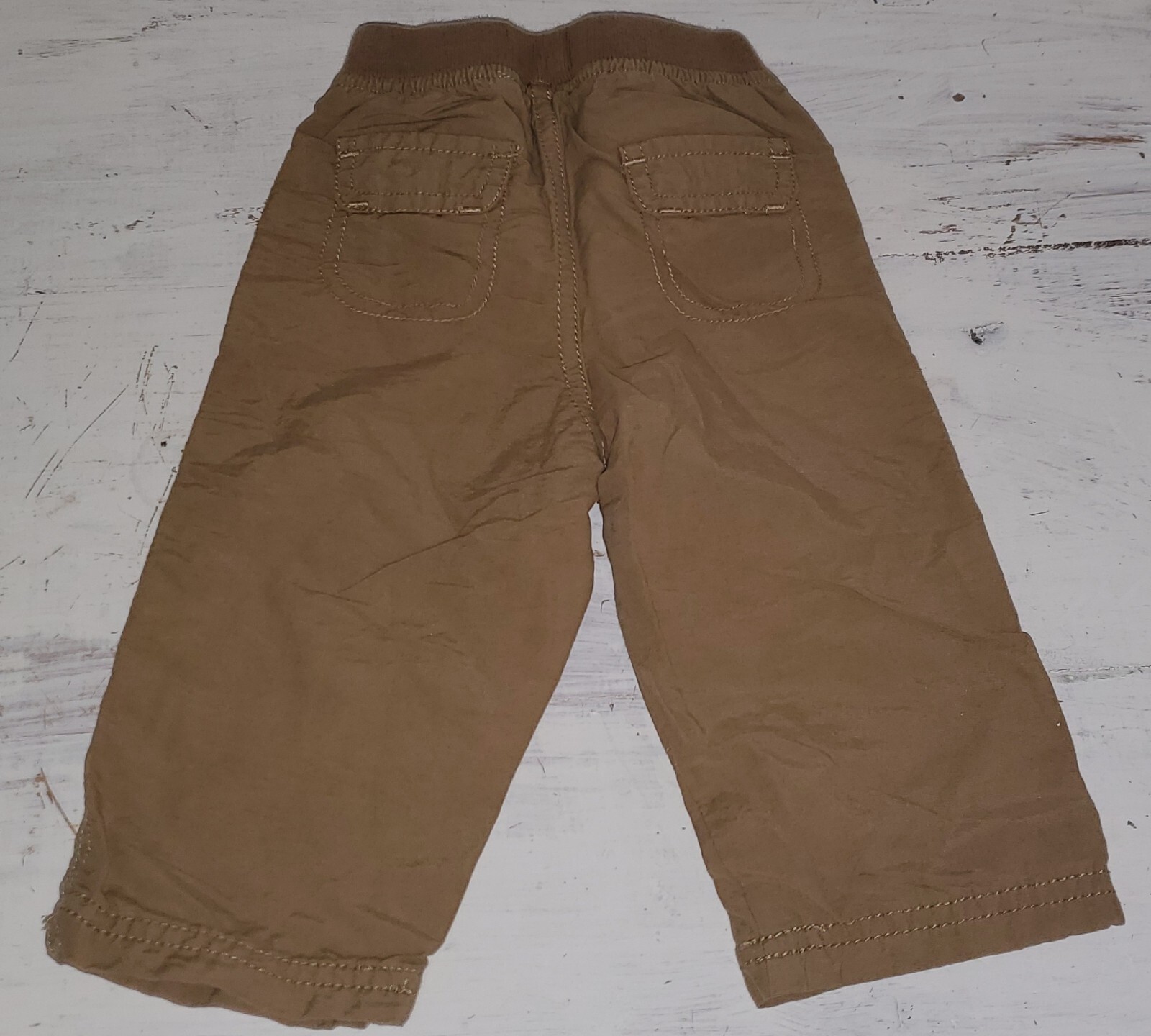 Lot Carter’s White Fisherman Fishing Shirt 6 Cherokee Khaki Pants 9 months *W24