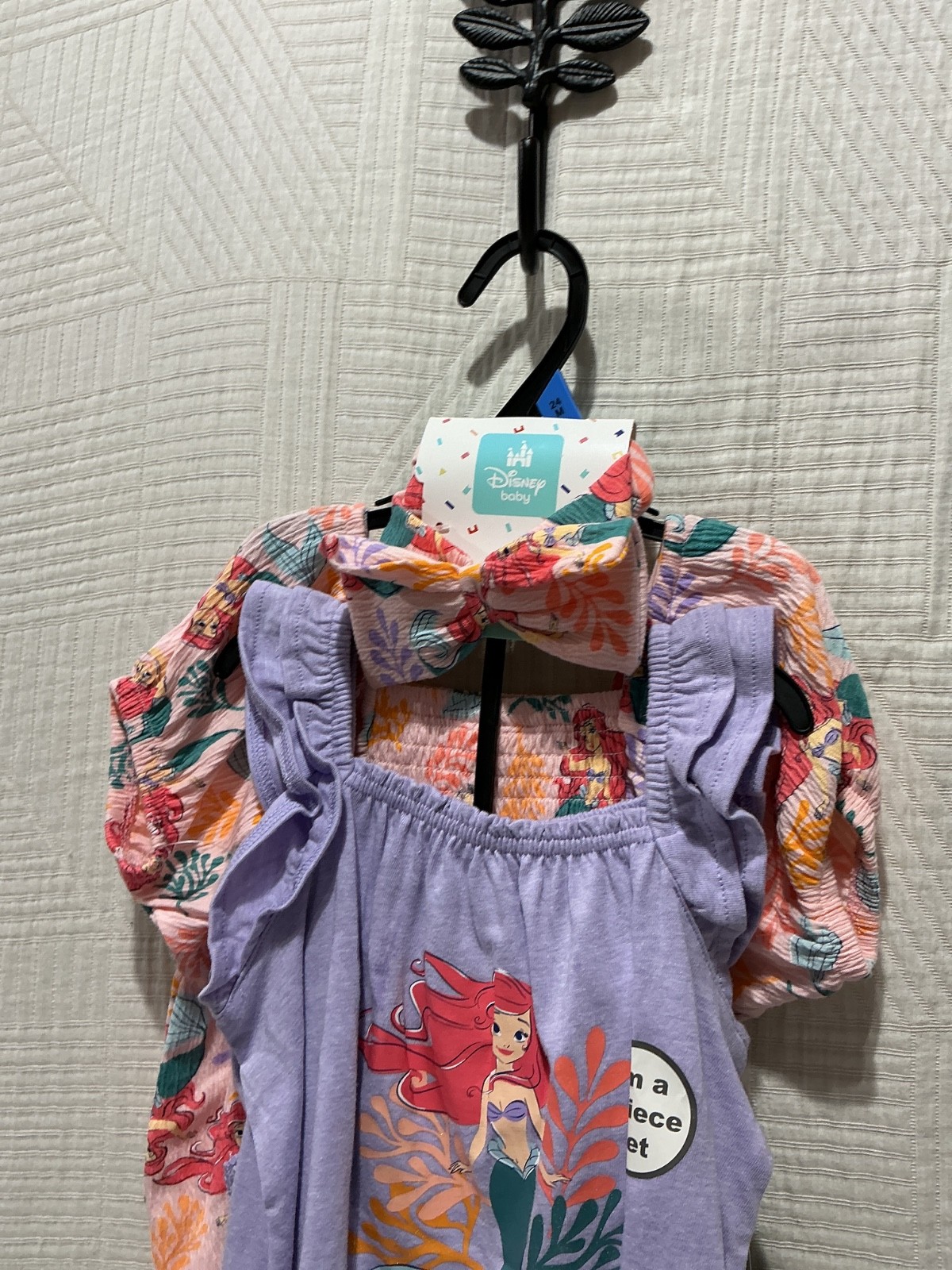 disney baby 4 piece mermaid dress/ outfit set size 24 months new