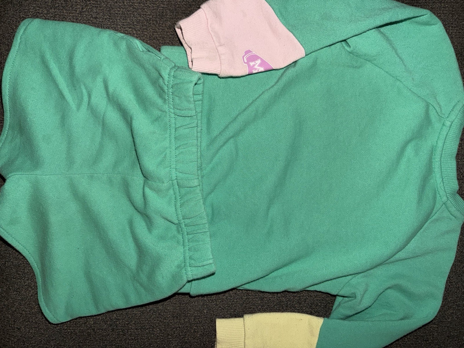 Disney Minnie Mouse Girls 2pc Green Fleece Sweatshirt & Pants Outfit Set 3T